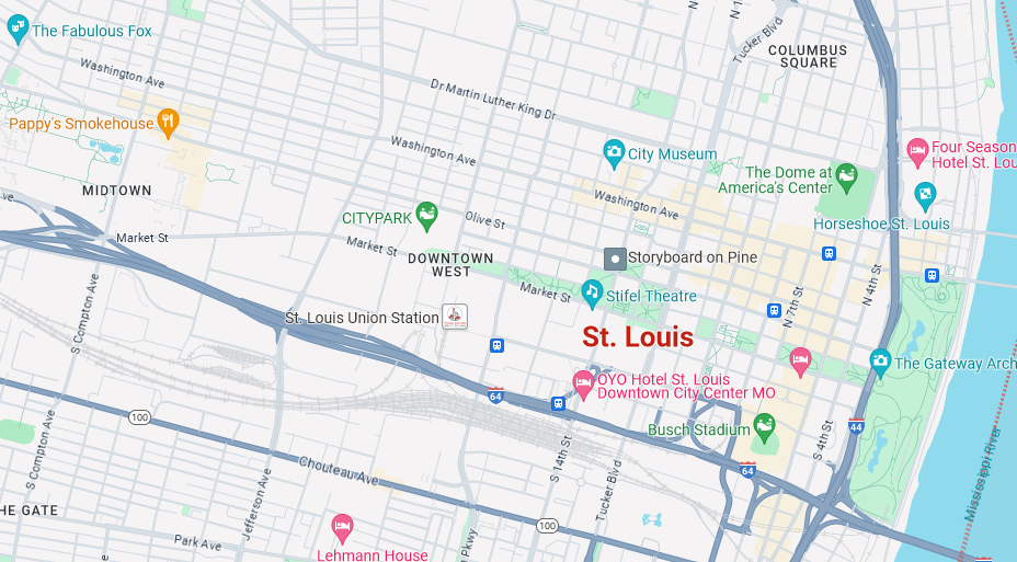 Locksmith in St Louis. MO Map